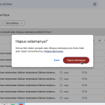 Menghapus semua isi google drive permanen