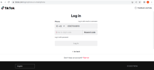 cara login tiktok web