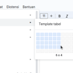 cara tambah tabel di Google docs
