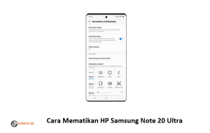 Cara Mematikan HP Samsung Note 20 Ultra