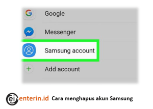 Cara menghapus akun Samsung