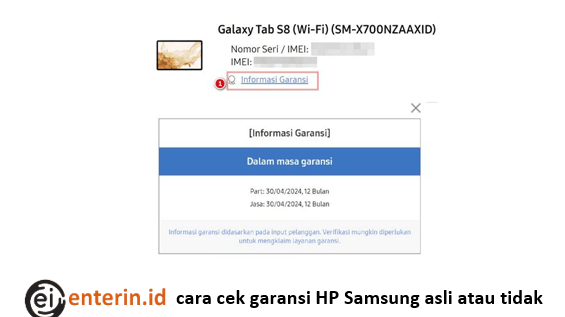 cara cek garansi HP Samsung asli atau tidak